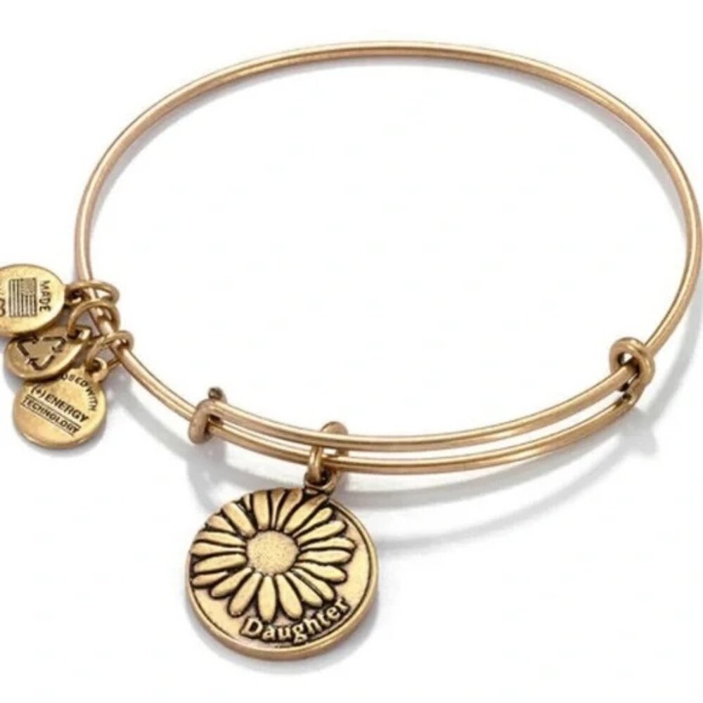 Alex and Ani Daughter Sunflower Wire Charm Bracelet 2015